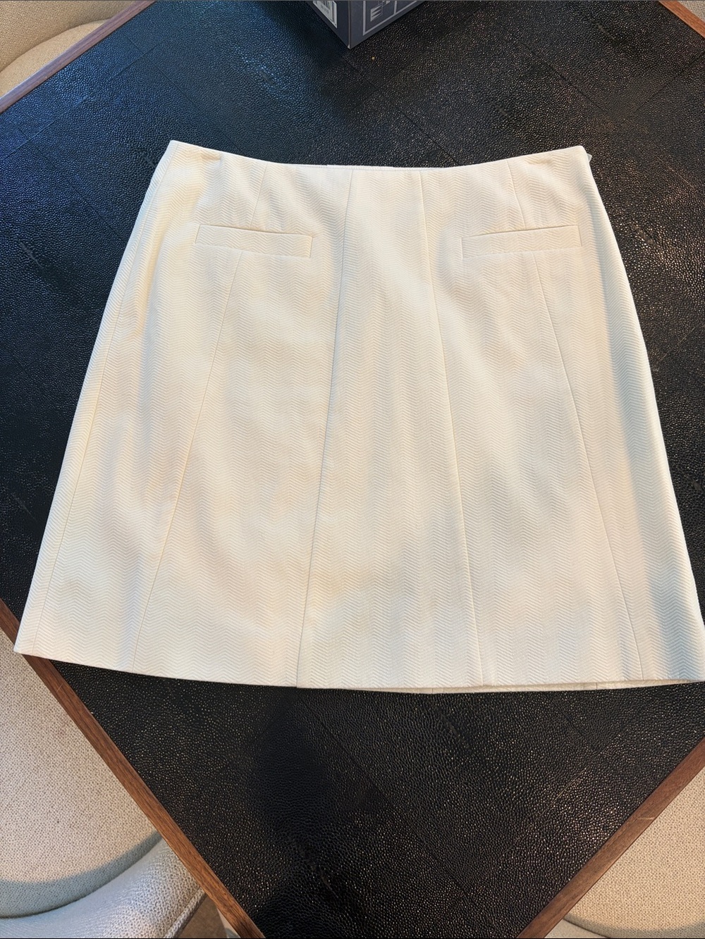 Brooks Brothers tweed ivory paneled skirt size 10